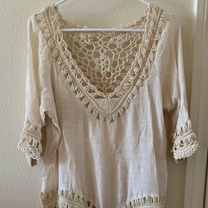 Boho Crochet Blouse/Coverup